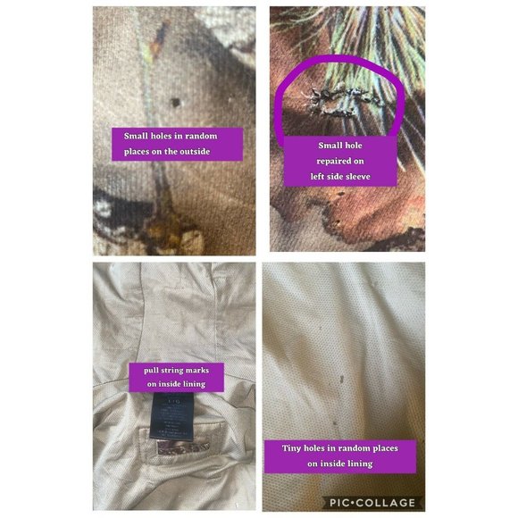 Men's Large Mossy Oak Full Zip Hooded - Picture 6 of 12